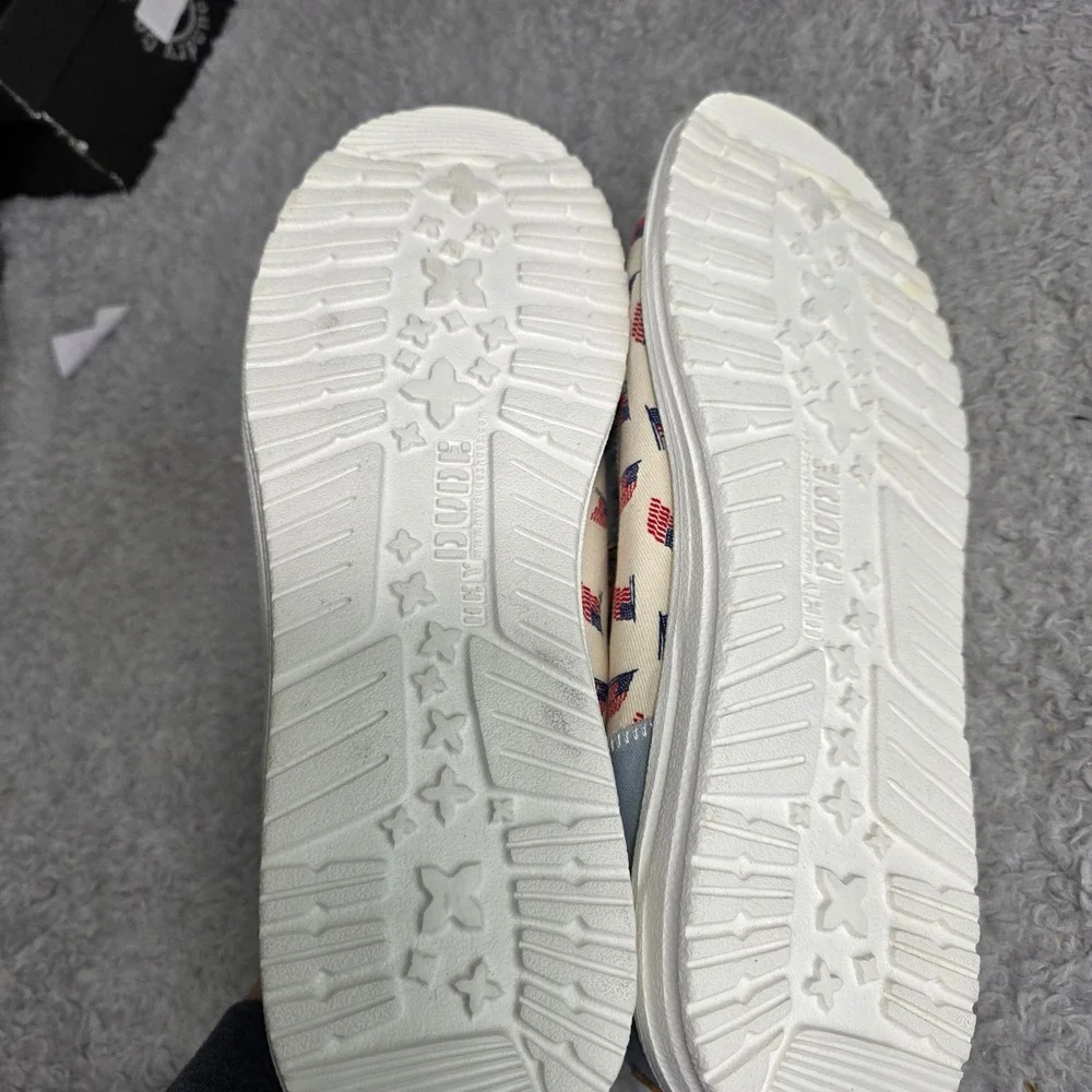 Hey Dude Wally American Flag Canvas Shoes Men's‎ Size 12 M Patriotic NWT